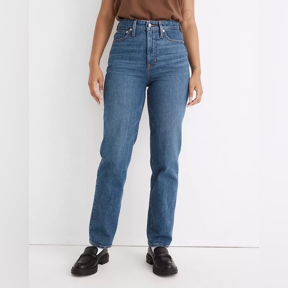 Madewell petite curvy perfect vintage straight jeans in mayfield wash, 26P NWT